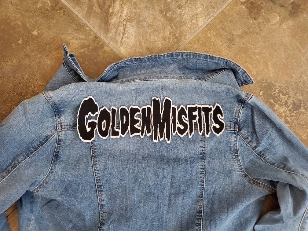 X-Large 12" Wide Golden Misfits Nameplate Patch Golden Knights