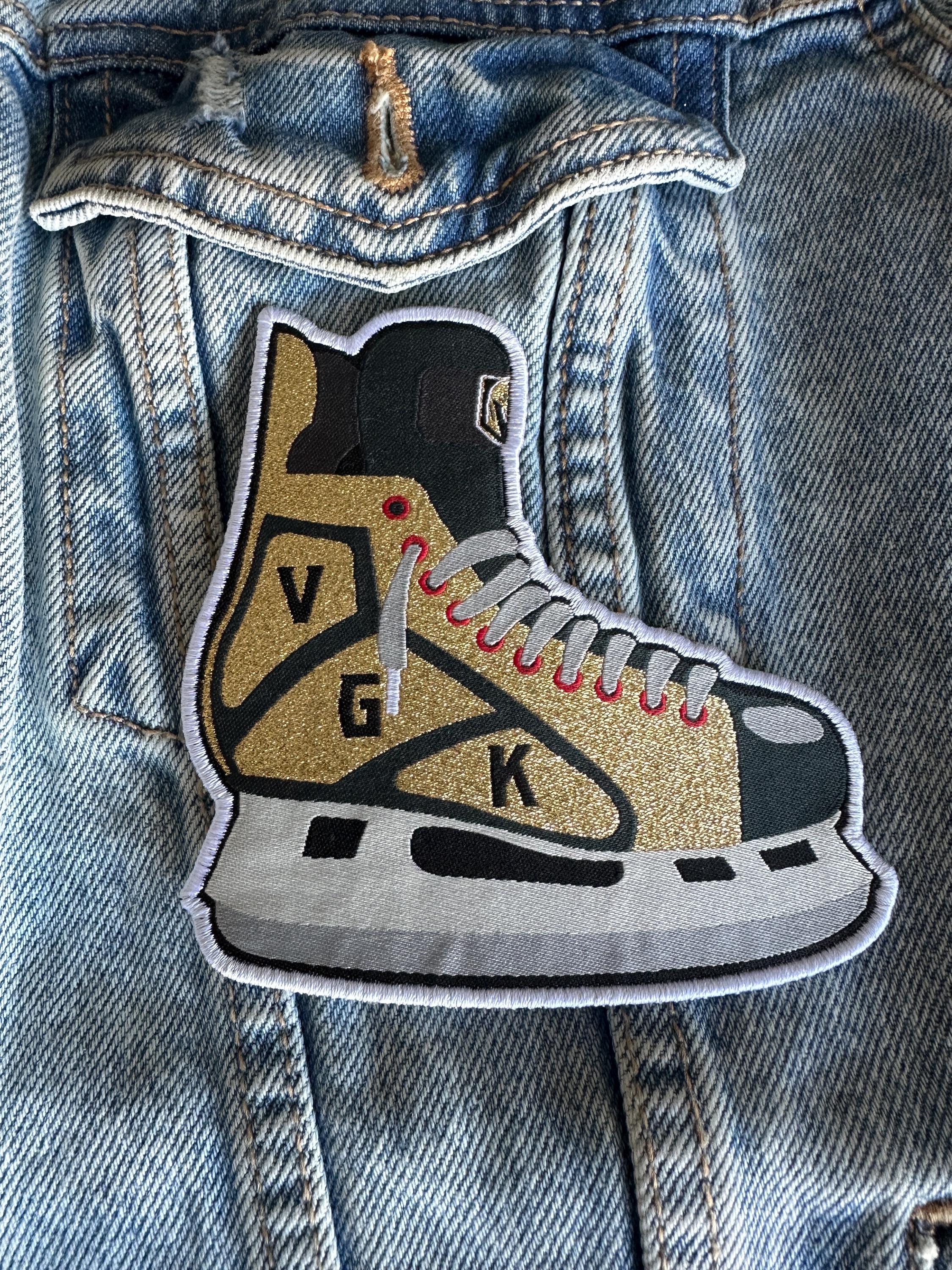 thumbnail image 2 of 7x7cm Embroidered Badge Hockey Player Embroidered Patch - Iron On Or Sew On For Jackets & Jeans Embroidered Iron-on Patch 2 of 10