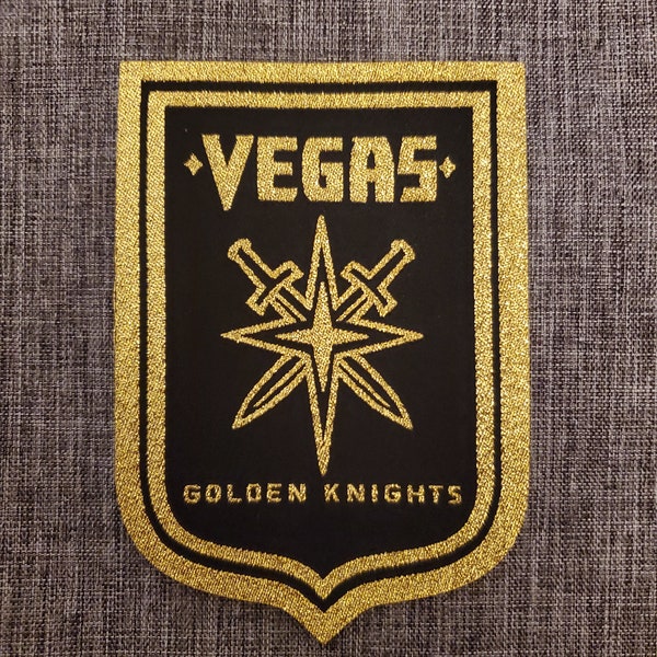 Las Vegas Golden Knights Secondary Logo Embroidered Patch - Sew-On, 3.75" X 4.5"