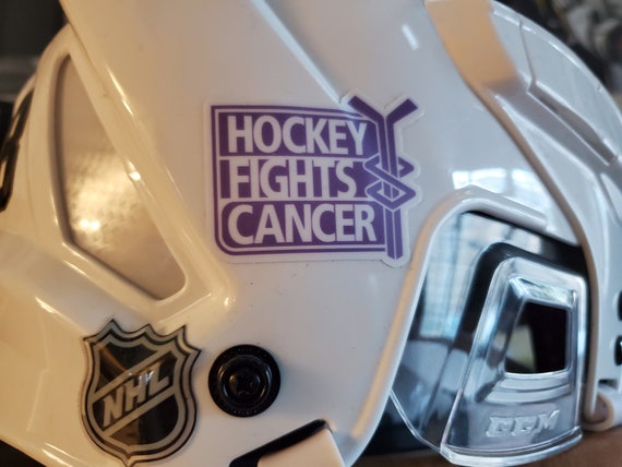 hockey fights cancer sticker