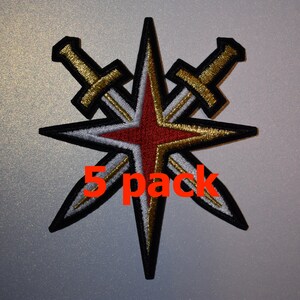 5 Pack Golden Knights Secondary Logo Patches
