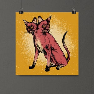 Siamese - Mini Screen Print