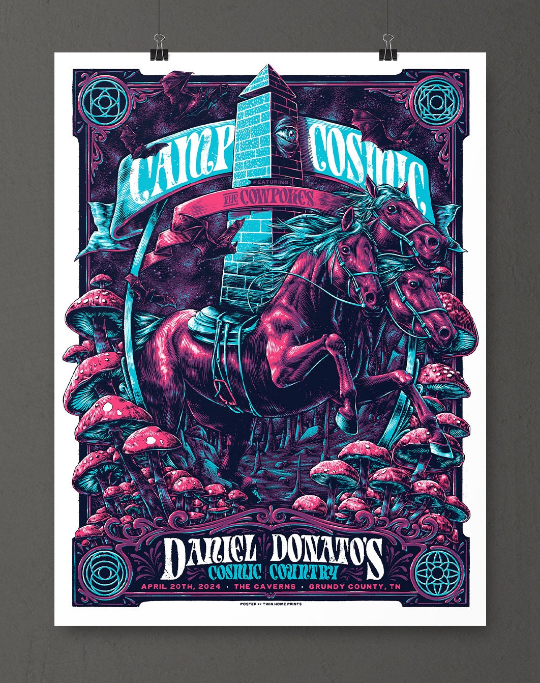 Daniel Donato's Cosmic Country - Gig Poster - Etsy