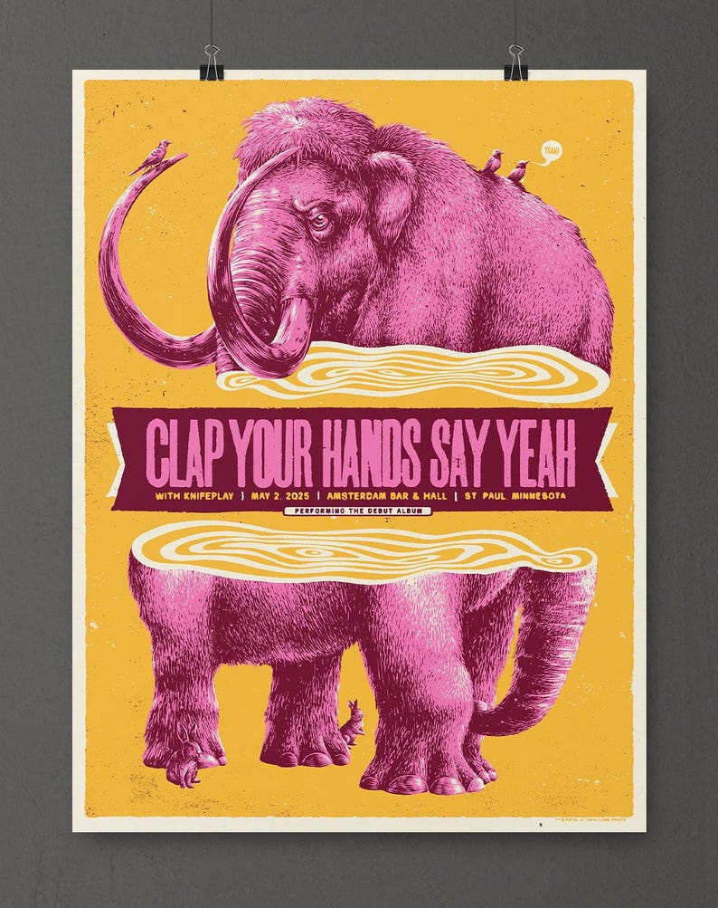 Clap Your Hands Say Yeah - Gig Poster - Etsy