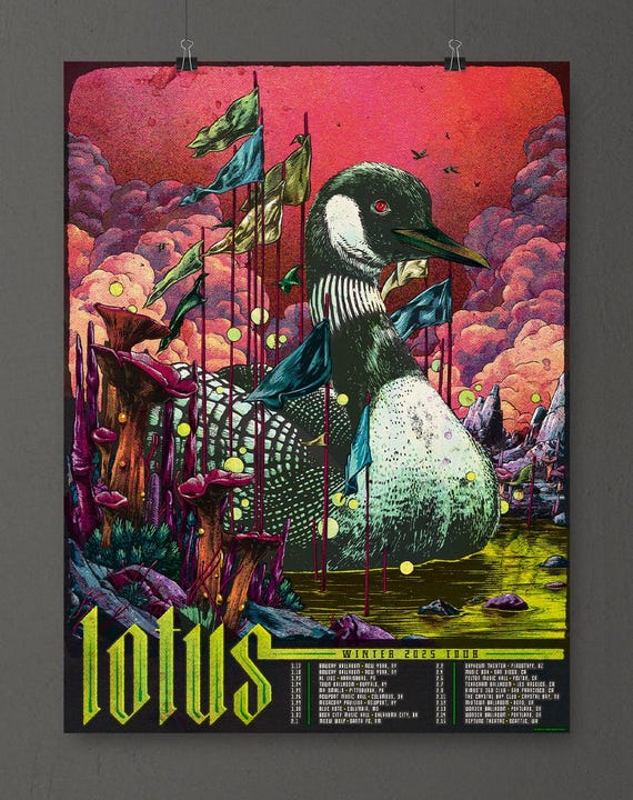 Lotus - 2025 Gig Poster - Etsy