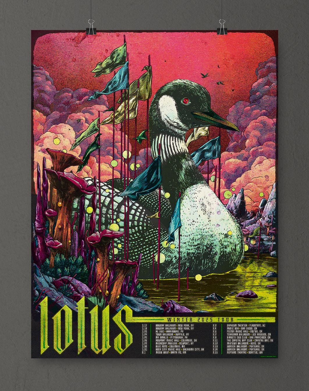 Lotus - 2025 Gig Poster - Etsy