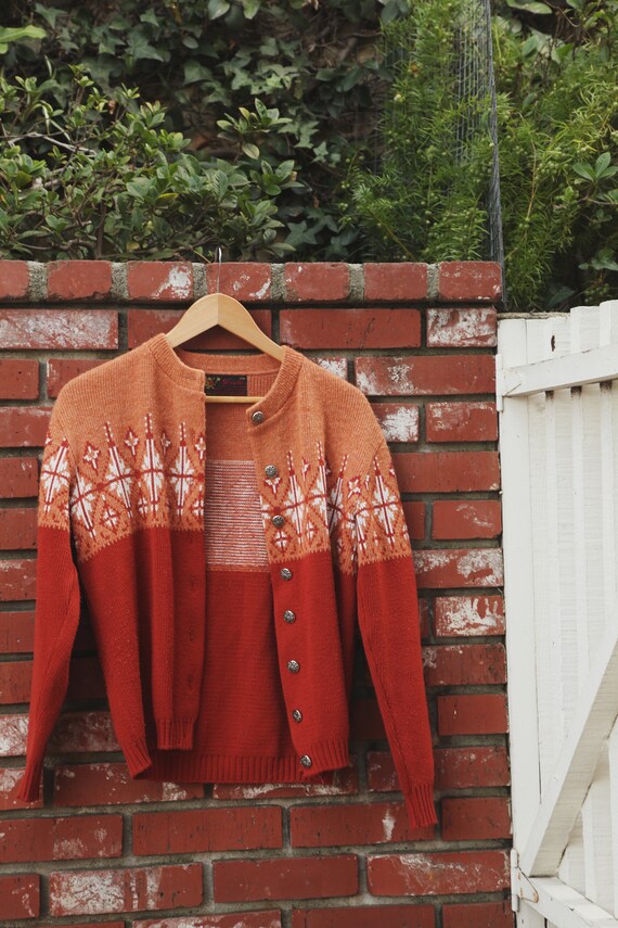 vintage nordic fair isle sweater