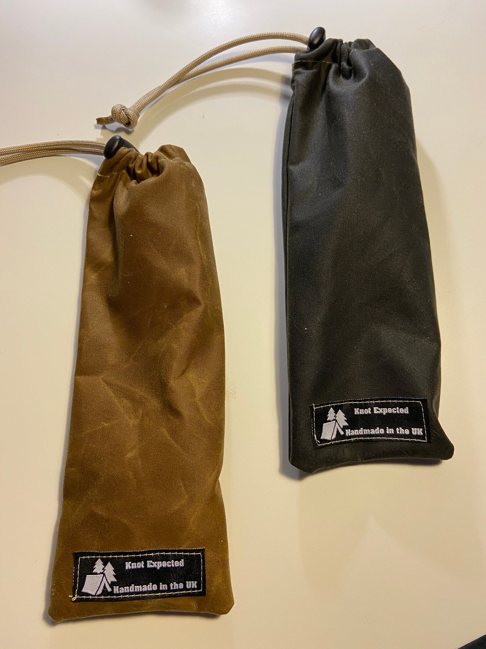 Waxed Cotton Drawstring Tent Peg Bag. Handmade for Camping Etsy UK