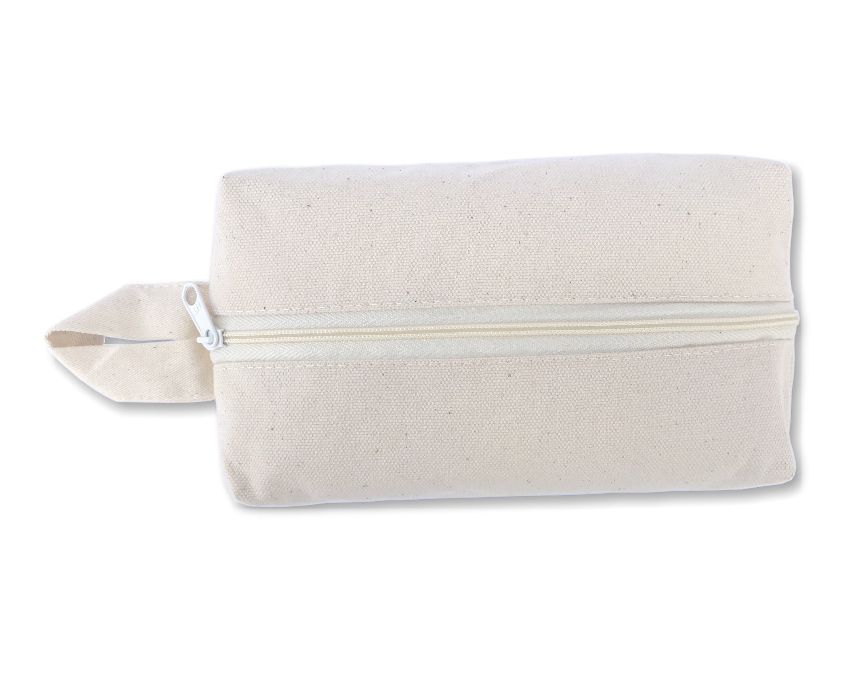 6 Pack Flat Zipper Pouches 100 Cotton Canvas Blank Bulk Etsy