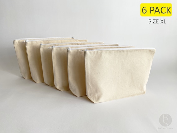 blank canvas zipper pouch bulk - The One
