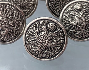 6x Metall-Knöpfe Wappen Auswahl 1780 Adler Krone 13mm oder Tyrol 1809 22mm