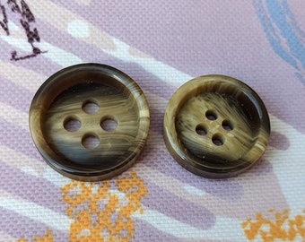 Trachtenknöpfe - Kunststoff - Hornimitat - vertieft - 23mm oder 25mm - Buttons