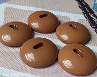 5x thick buttons plastic brown lens 20 mm and 25 mm