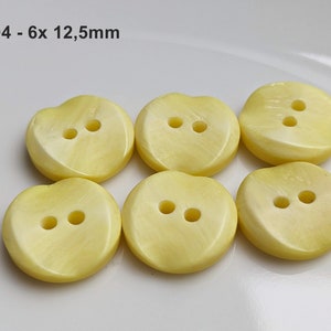 small, yellow plastic buttons to choose from 10 mm to 13 mm GK04 - 6x 12,5mm