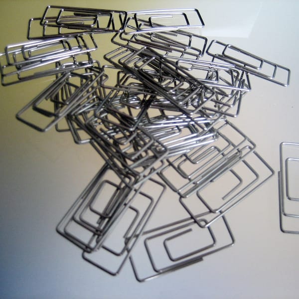 40x designer paper clips - modern - 40 pieces - clamp