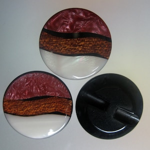 3 beautiful buttons - 3-colored - 28 mm - buttons