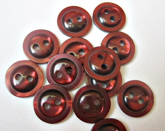 Beautiful blouse buttons - red or green - 11 mm to 12 mm - to choose from