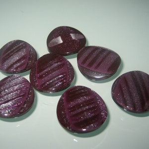 7x elegante Knöpfe mit Glimmer - 18 mm - Kunststoff - 3 Farben zur Wahl