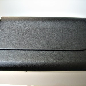 noble, matt black business card case magnetic closure imitation leather image 1