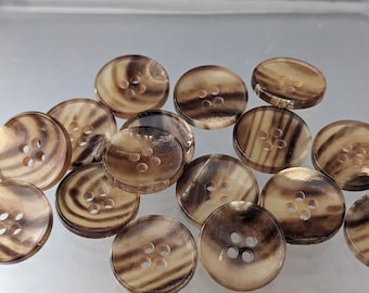 real buffalo horn buttons - 14 mm / 19 mm - buttons