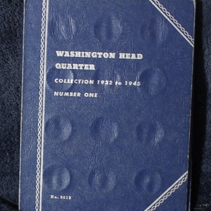 2 Whitman Folders Washington Quarter Number 1 & Number 3 1938-1945/Starting 1960 ( Coins not included ) Lot E160