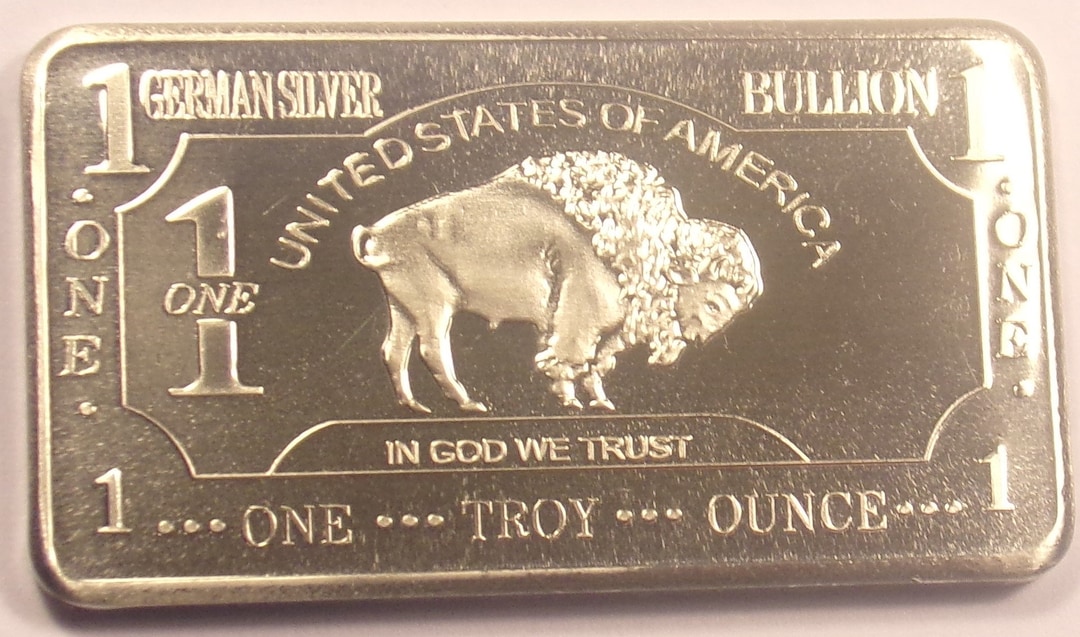 One Troy Ounce German Silver Buffalo Collector Bar - Etsy