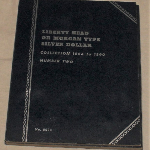 Whitman Folder Liberty Head or Morgan Type Silver Dollar Collection 1884 to 1890 Number Two Coins Not Included LotE132