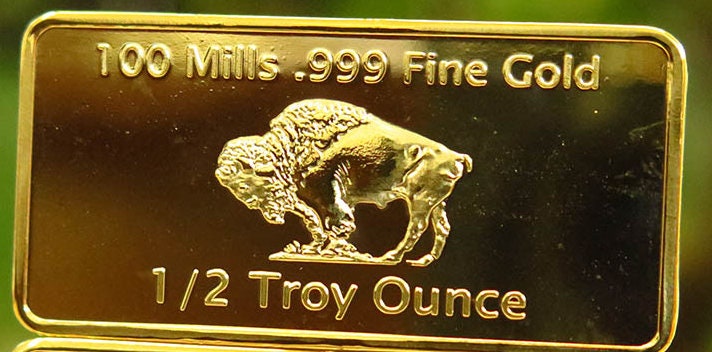thumbnail image 2 of Lot Of 10 – 5 Gram 100 Mills .999 Fine Gold Buffalo Bullion Bars – Unbranded 2 of 4