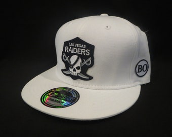 RAIDERS Pom Pom Snapback Script Hat Cap 