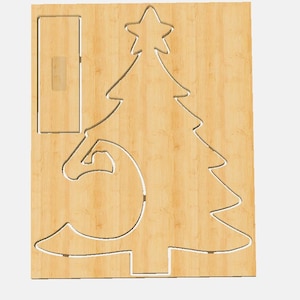 ChristbaumSchmuck Aufhänger, CNC Vorlage, CNC Cut File, .c2d Herunterladbare Datei, Hartmetall Create File