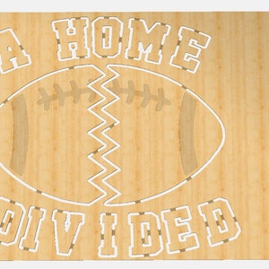 A Home Divided Football Template CNC .c2d Downloadable File for Carbide Create CAD
