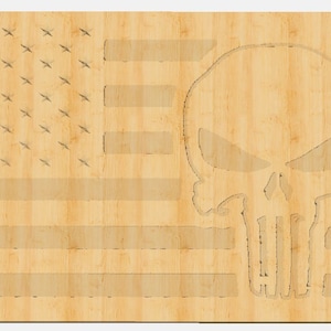 US Flag Punisher Template CNC .c2d Downloadable File