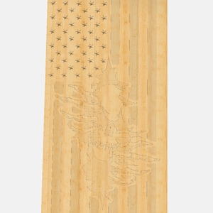 Inverted Skull US Flag Template CNC .c2d Downloadable File