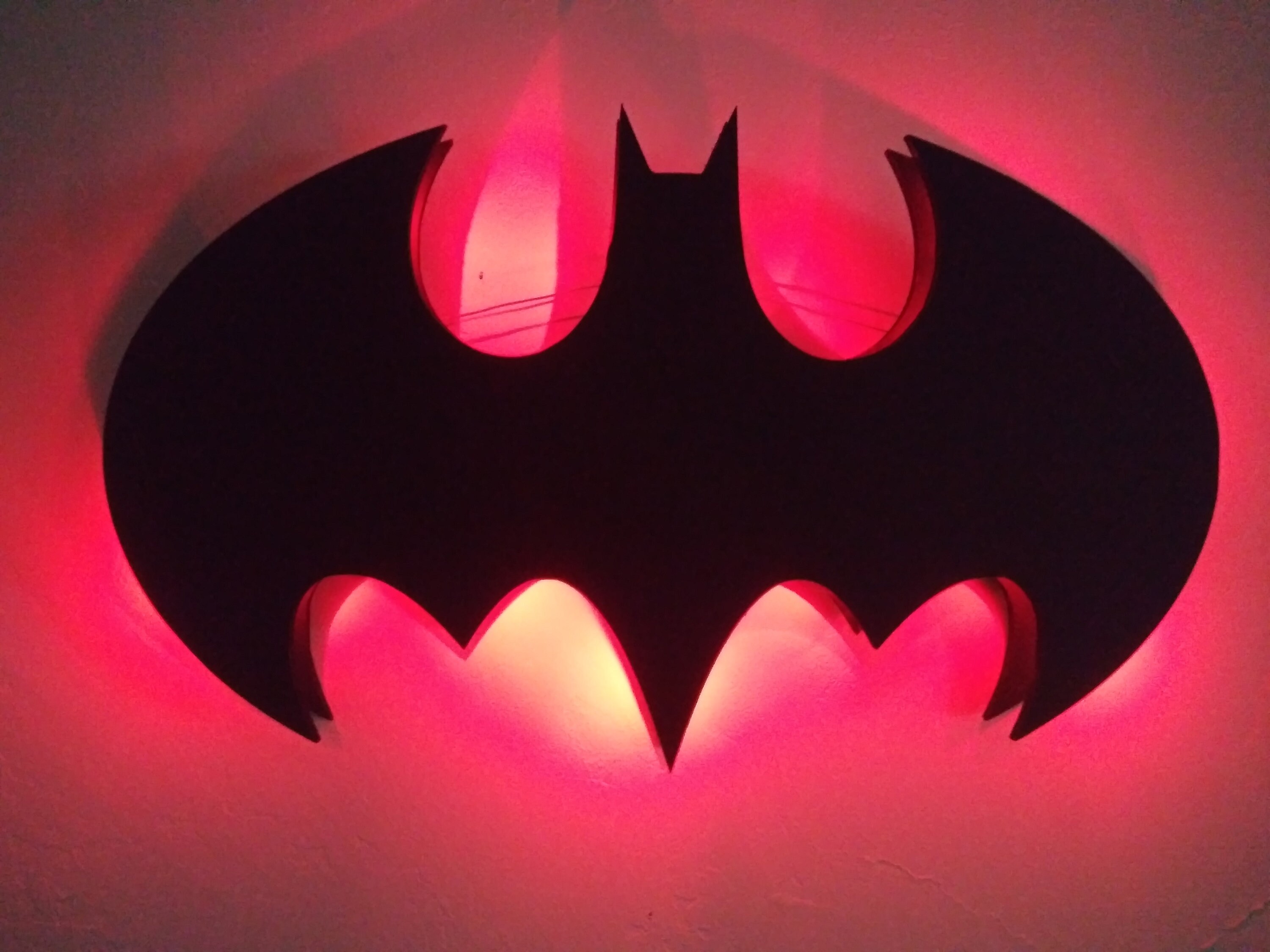 Batman Batsignal superhéroe logo LED iluminado night Light Etsy
