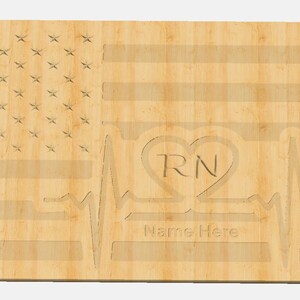 Nurse US Flag Template CNC .c2d Downloadable File