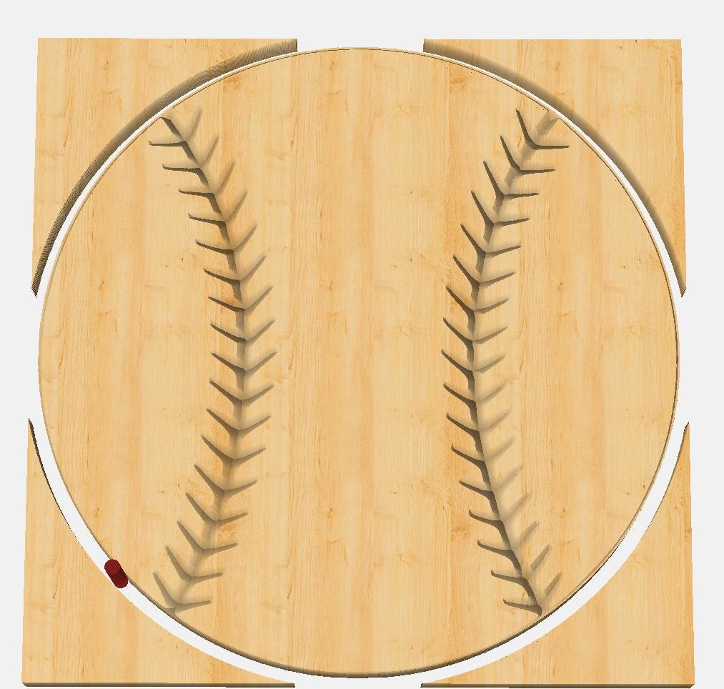 Baseball Round Laces Template CNC .c2d Downloadable File - Etsy