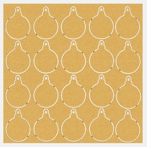 Round Christmas Ornaments Blanks Template CNC .c2d Downloadable File, CNC Cut File