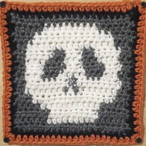 Skull Crochet Square Pattern