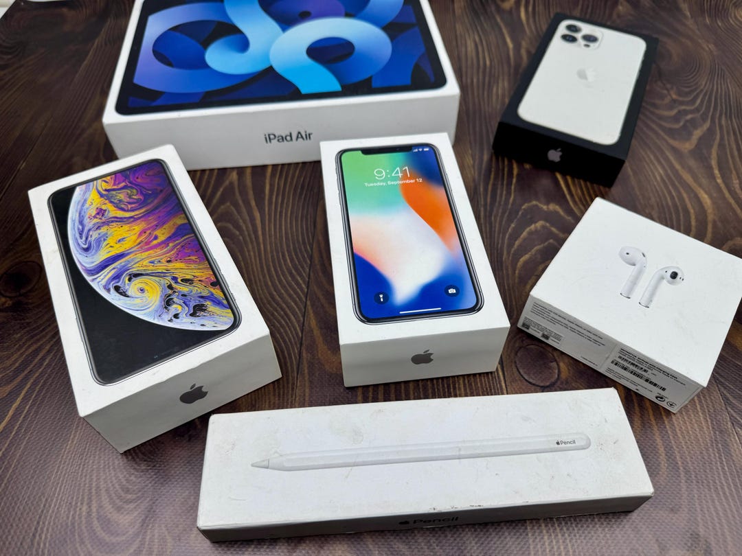 Inpone Box Original Apple Empty Boxes Set iPad Air iPhone Airpods Pencil (5 Pieces ...