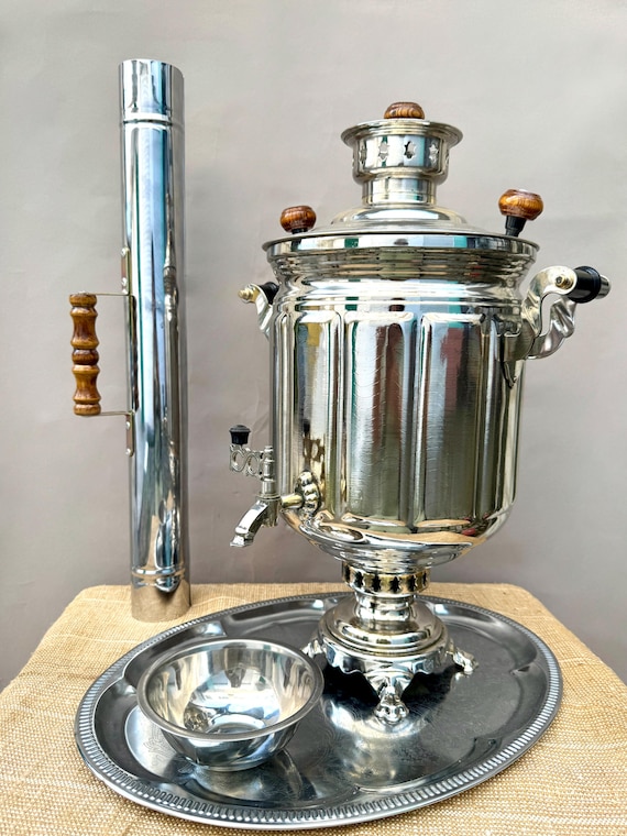 samovar tobacco Soviet Wood Fired Samovar TULA Vintage Fire Samovar 8 Liters (2 Gallons)