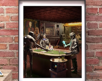 Lámina de póker de Star Wars: decoración divertida para la cueva del hombre
