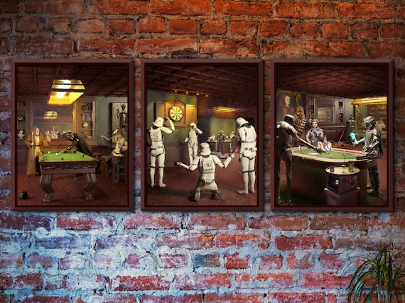 MAN CAVE Art Print Set of 3, Game Room Art, Man Cave Decor, Star Wars Art -  Etsy