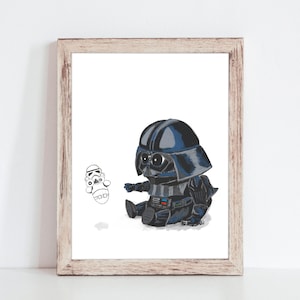 Baby Vader Art Print: Star Wars Nursery Decor