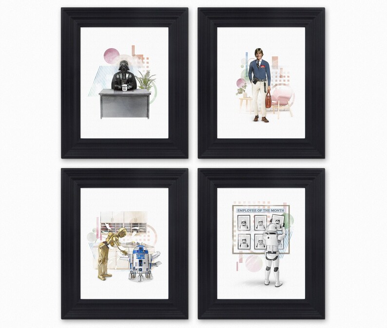 Star Wars Office LUKE SKYWALKER 8x10 Art Print Funny Star Wars OFFICE Decor