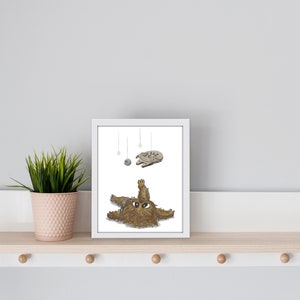 Baby Chewbacca Star Wars Nursery Art Print image 5