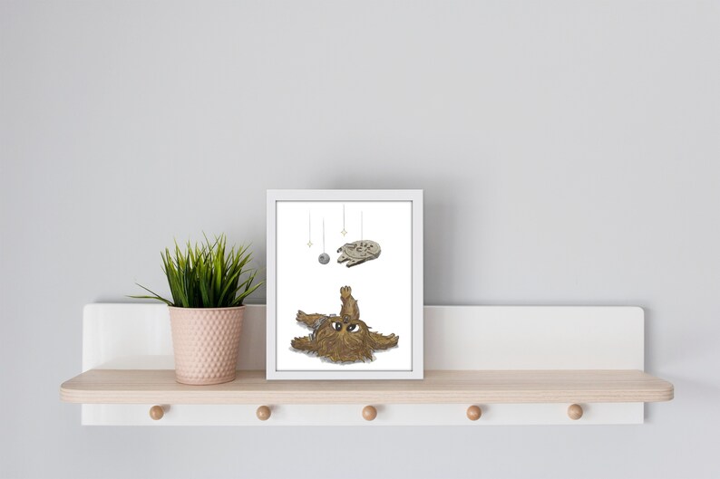 Baby Chewbacca Star Wars Nursery Art Print image 5