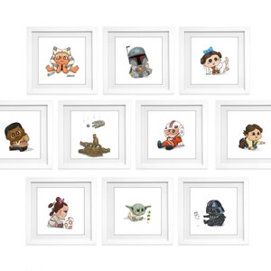 Nursery Art PRINT Set of 10, SPAWARS Nursery Wall Art, Kids Decor, Nursery Art, Nursery Decor, Nursery Prints