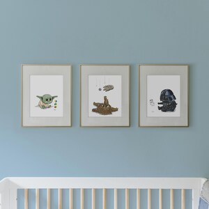 Baby Chewbacca Star Wars Nursery Art Print image 2