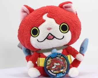 Jibanyan Bandai kuttari with tag Yo-kai Watch Plush Dolls with soultimate medal
