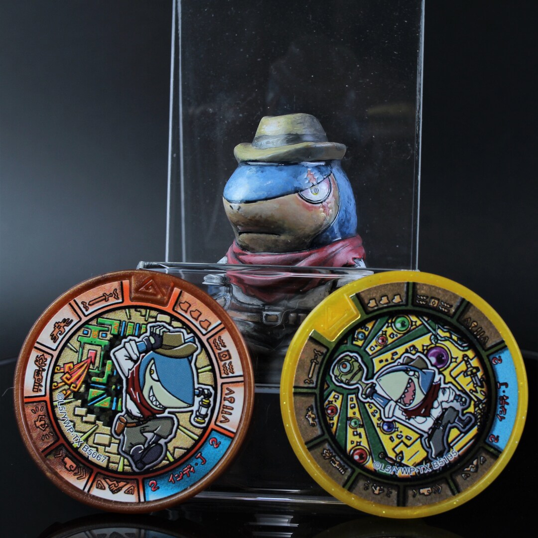 Indiana Jaws Yokai Watch Big Friend Custom Repaint Figure With 2